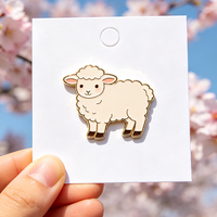 Épingles en émail personnalisées en métal pour animaux mignons (Panda, Canard, Mouton) avec impression UV, plaquées or, émail souple ou dur, pour sacs