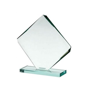Al por mayor logotipo personalizado palabra grabado 3D en blanco óptico K9 cristal trofeo vidrio Premio placa - Product Image 2