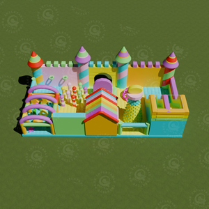 Château gonflable coloré pour parc d'attractions, aire de jeux sportive pour fêtes - Product Image 5