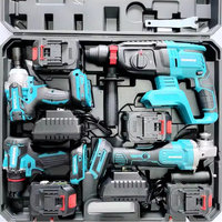 Ensemble d'outils électriques sans fil MKT 4 pièces 18V/20V/21V, perceuse et clé à chocs, batterie au lithium, boîte à outils rigide, qualité industrielle OEM