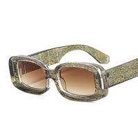 2022 lunettes de soleil hommes et femmes à bord épais, petit carré marée lunettes de soleil 3D à motif de personnalité peint