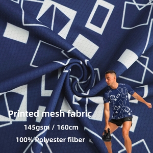 Nuovo Tessuto a Rete Jacquard con Stampa Geometrica in Poliestere 100% Traspirante per Abbigliamento Sportivo Femminile e Rivestimenti Auto - Product Image 1