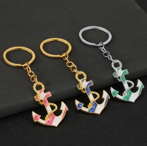 Porte-clés mousqueton 3D stéréo en alliage, motif <span class=keywords><strong>ancre</strong></span> <span class=keywords><strong>de</strong></span> <span class=keywords><strong>bateau</strong></span> pirate - Léger, étanche, badge d'aventure - Product Image 1