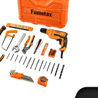 Kit de perceuse électrique FUMETAX 127V 400W, ensemble d'outils de 28 pièces, douilles, embouts, clés, pinces