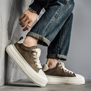 Men's <b>Shoes</b> 2025 Autumn New Style Youthful Outdoor Trendy Thick-Soled Non-Slip Simple Design Running <b>Height</b> <b>Increasing</b> <b>Shoes</b> - Product Image 3