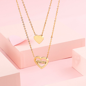 Gioielli in acciaio inossidabile per <span class=keywords><strong>la</strong></span> festa della <span class=keywords><strong>mamma</strong></span> ciondolo con cuore placcato in oro collana regalo per <span class=keywords><strong>la</strong></span> festa della <span class=keywords><strong>mamma</strong></span> - Product Image 6