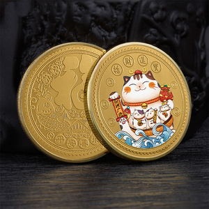 Gatto fortunato per la ciotola del tesoro moneta commemorativa di ferro ricchezza grasso gatto metallo spedizione di articoli appesi vendita e compagnia di assicurazioni regali - Product Image 2