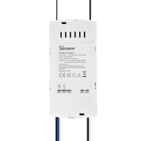 SONOFF kipas angin langit-langit IFan04-L dan pengontrol lampu 100-120V aplikasi EWeLink/433MHz RF kendali jarak jauh Alexa kerja rumah pintar
