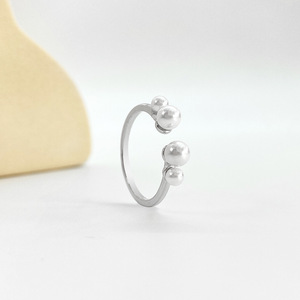 Original Natural Freshwater Baroque Flower Pearl <b>Ring</b> 925 Silver Gold-plated <b>Adjustable</b> Open Band Handmade Jewelry for Women - Product Image 4