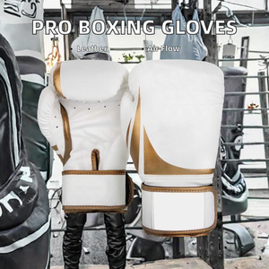 Guantes de Boxeo de Cuero de Grado Profesional con Diseño Transpirable para Entrenamiento Intenso y Competencia - Product Image 2