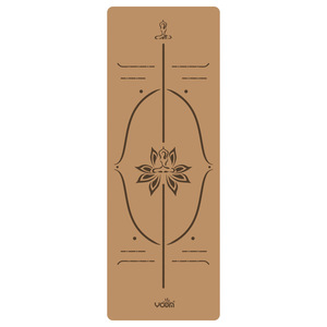 Tapis de yoga en liège durable, 5 mm d'épaisseur, base en caoutchouc naturel antidérapante, pour débutants, non toxique, inodore, écologique, avec sangle de transport - Product Image 1