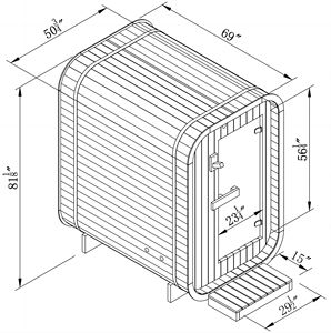 Sauna a Secco e Umido in Cedro FSC per 2 Persone, Cabina Sauna Commerciale per Interni/Esterni Focalizzata sulla Recupero per Centri Benessere e Spa - Product Image 4