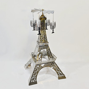 Tháp <span class=keywords><strong>Eiffel</strong></span> trà ánh sáng lãng mạn Cặp Du Lịch Quà Tặng pháp tour du lịch kỳ nghỉ Carousel nến quay trang trí nhà xoay trang trí - Product Image 6