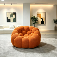 Fauteuil bulle design moderne Tenghang, fauteuil individuel en tissu tricoté coloré, chaise longue ronde pour salon, décoration d'hôtel