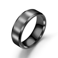 Fashion Tarnish Free 18 Karat vergoldet versilbert 8mm Breite Blank Titan Edelstahl Ring Schmuck