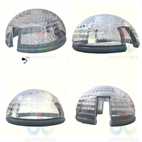 Tente transparente imperméable commerciale sur mesure, dôme gonflable de 6 m avec base robuste, énorme igloo panoramique pour les activités de plein air