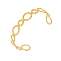 Bracelets ZSZL classiques pour femmes, géométriques, à maillons filetés, ouverts, en acier inoxydable plaqué or 18 carats PVD, scintillants et tendance
