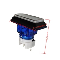 Micro-interrupteur à bouton-poussoir pour machine de jeu d'arcade avec boutons poussoirs rectangulaires à LED pour machines de jeu