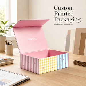 Boîte d'emballage pliante en papier kraft imprimée sur mesure, fermeture magnétique, revêtement UV pour la présentation de produits e-commerce, approvisionnement en détail - Product Image 5