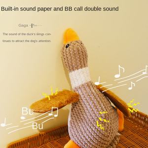 Cane di piccole e medie dimensioni eco-friendly per la pulizia dei denti giocattolo peluche ornitorinco per animali domestici cuscino resistente ai morsi - Product Image 4