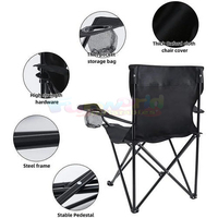 Portable pliant plage capacité extérieure robuste camp chaise de voyage chaise de camping pliable pour l'extérieur