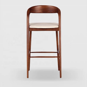 Chaise de bar en bois moderne, tabouret de bar en bois massif, chaise de bar confortable pour café et restaurant - Product Image 4