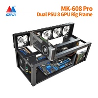 Châssis Minage 8 GPU à Double Alimentation / Boîtier PC Ouvert / Rack Serveur GPU Prêt à l'Expédition