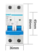 Disjoncteur de haute qualité CHINT MCB NXB-63 -2P 1-6AD à double alimentation avec interverrouillage, contrôleur de circuit double