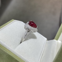 Bague de fiançailles et de mariage en argent S925, 4 carats, en forme de cœur, rouge sang de pigeon, cultivée en laboratoire, pour soirée romantique, cadeau