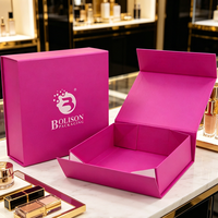 Caja de Embalaje Cosmético Plegable de Cartón Corrugado Personalizable, Ecológica, Reciclada, con Cierre Magnético de Lujo y Laminación Mate
