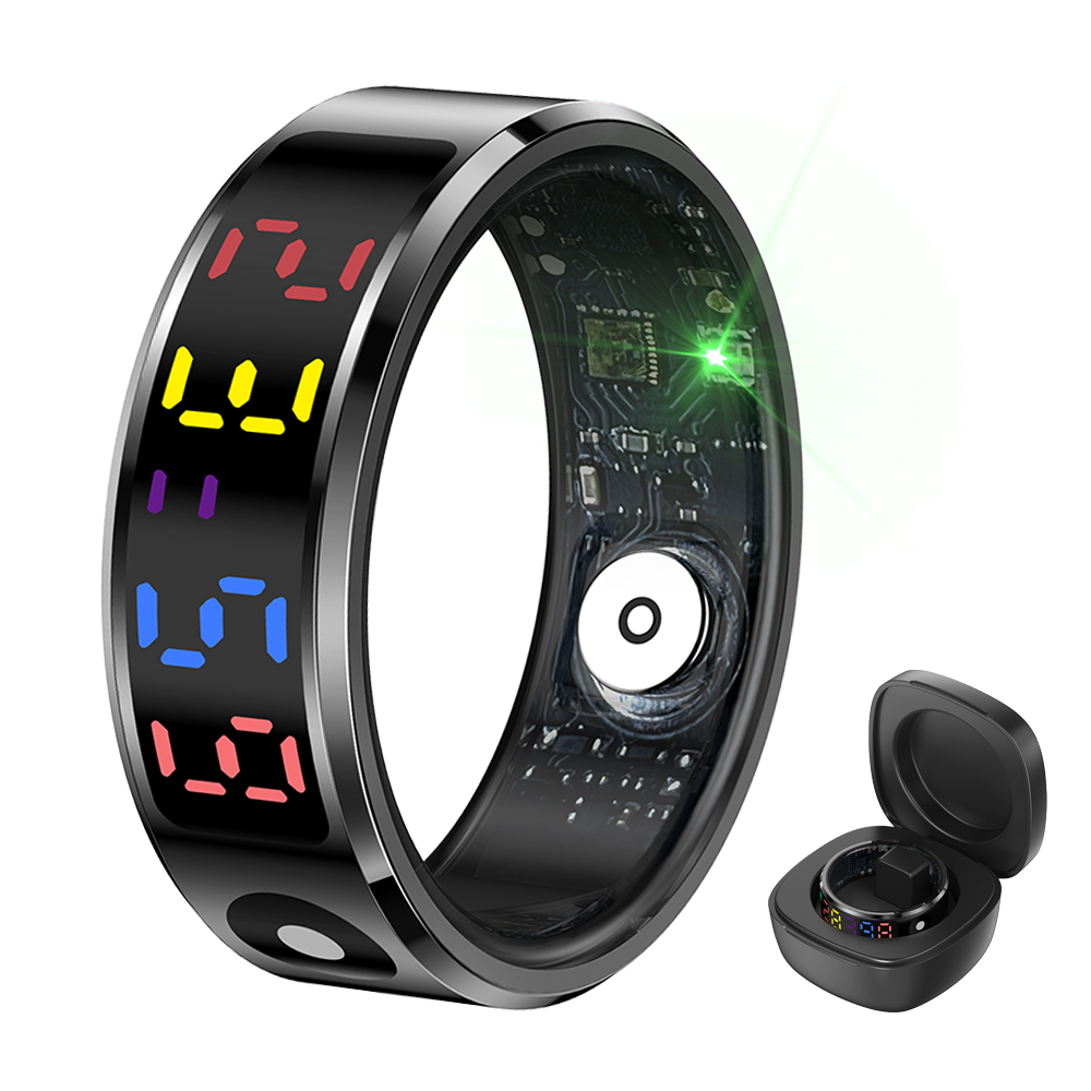 R12 Smart Ring Color Screen Intelligent Sport Health Monitoring 5ATM Waterproof Heart Rate Health Monitoring Men Smart Rings 2026
