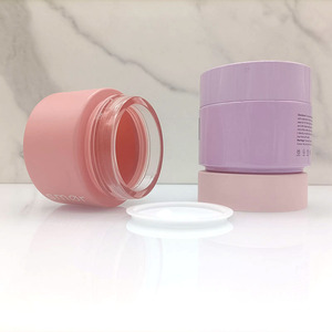 Wholesale Pink <b>Glass</b> <b>Jars</b> Skincare Cosmetics Packaging Set Cream Containers <b>Glass</b> <b>Jar</b> For Body Butter - Product Image 5