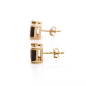 Handmade 14K Solid Yellow Gold <b>Earrings</b> for Women Fine Jewelry Natural Square Tiger Eye Gemstone <b>Studs</b> Trendy Style for Wedding - Product Image 2