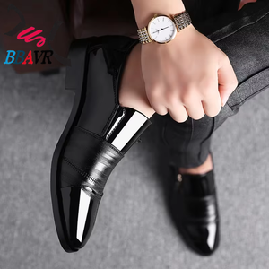 Zapatos Oxford de Cuero de Lujo para Hombre, Transpirables, Formales, de Goma, para Vestir, Oficina, Boda, Calzado Masculino - Product Image 4