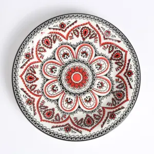 批发圆形9.25英寸欧米茄陶瓷盘餐盘移印瓷器餐盘