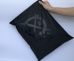 Borsa con cerniera Cpe nera con Logo personalizzato EVA chiusura lampo in plastica smerigliata - Product Image 4