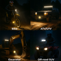 Tout nouveau projecteur tout-terrain à LED bicolore universel moto antibrouillard voiture LED éclairage mise à niveau autres accessoires d'éclairage de voiture