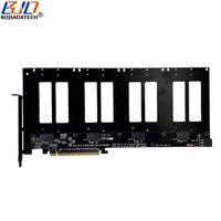 PCI-E 5.0 16X ke 4 Port EDSFF E1.S E3.S (SFF-TA-1002) Kartu Riser Ekspansi Adaptor GEN5 MB Mendukung Bifurkasi PCIe X4x4x4x4