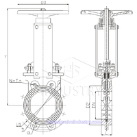 Bon prix type gaufrette industrielle tige non montante joint souple couteau vanne