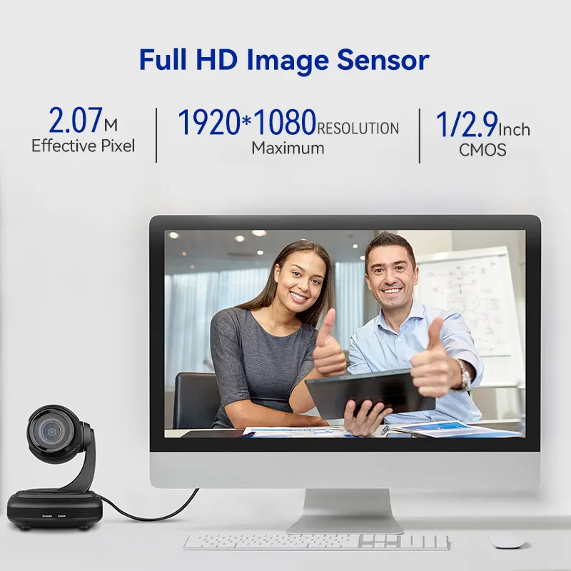 New USB Web Camera PTZ HD 3X Optical Zoom And 16X Digital Zoom Video Conference Camera