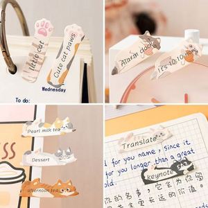 Cute Cat Claw Index <b>Sticky</b> <b>Notes</b> Series Self-Adhesive Memo with Writable Marker Back-to-School Essentials - Product Image 3