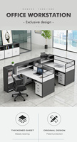 Postes de travail de bureau modernes et convertibles en bois de haute qualité, extensibles, avec cloisons et design écologique