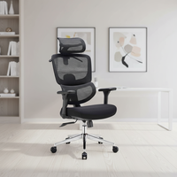 Chaise de bureau ergonomique à dossier haut, réglable, en maille, avec base chromée, pivotante, réglable 4D, garantie 3-5 ans, vente en gros, fabricant chinois