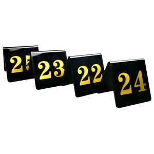 Triangular Double-<b>Sided</b> Acrylic Table Number Standee For Restaurant Desktop Use - Product Image 1