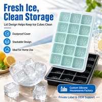 Moule à glaçons et à bâtonnets de crème glacée en silicone écologique YMS à 15 cavités pour usage alimentaire DIY