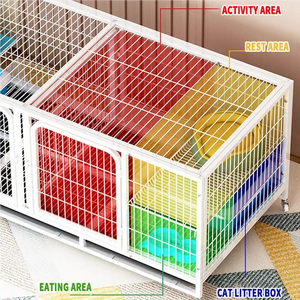 Vente en gros de cages pour animaux de compagnie en fil métallique soudé, 3 étages, 6 portes, plusieurs tailles, pour l'élevage de chats, <span class=keywords><strong>grande</strong></span> <span class=keywords><strong>cage</strong></span> pour chat, petite <span class=keywords><strong>cage</strong></span> pour chat - Product Image 4