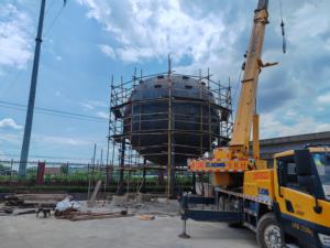 Haute qualité 2000m3 ammoniac/azote/<span class=keywords><strong>propane</strong></span> réservoir de <span class=keywords><strong>gaz</strong></span> GPL/GNL stockage réservoir sphérique <span class=keywords><strong>Installation</strong></span> sur site - Product Image 2