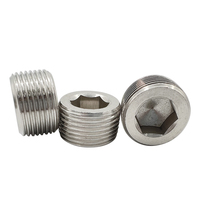 304 attache en acier inoxydable NPT fil bouchon vis hexagone gorge bouchon américain hexagone tuyau bouchon