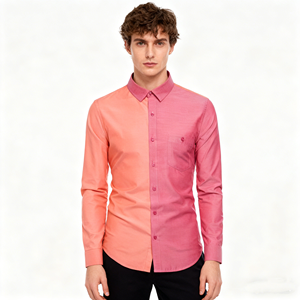 Chemise Oxford unie de haute qualité pour homme, respirante, infroissable, anti-rétrécissement, en coton durable, à manches longues, décontractée - Product Image 1