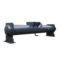 Evaporador tubular de acero inoxidable con carcasa y tubos, enfriador de agua, intercambiador de calor de tubos de titanio, enfriador de aire, evaporador inundado